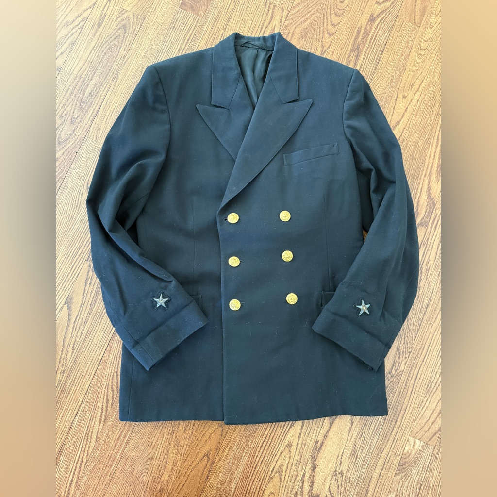 US Merchant Marine Officer Jacket Third Mate Vietnam Era Dsa Waterbury 39r